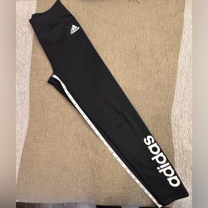 Ladies Small Black Adidas 7/8 Workout Leggings
